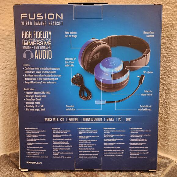 Headset - Fusion Wired Gaming Headset 3.5mm (NEW) - PS4 / XBOX ONE / SWITCH / PC - Picture 2 of 6